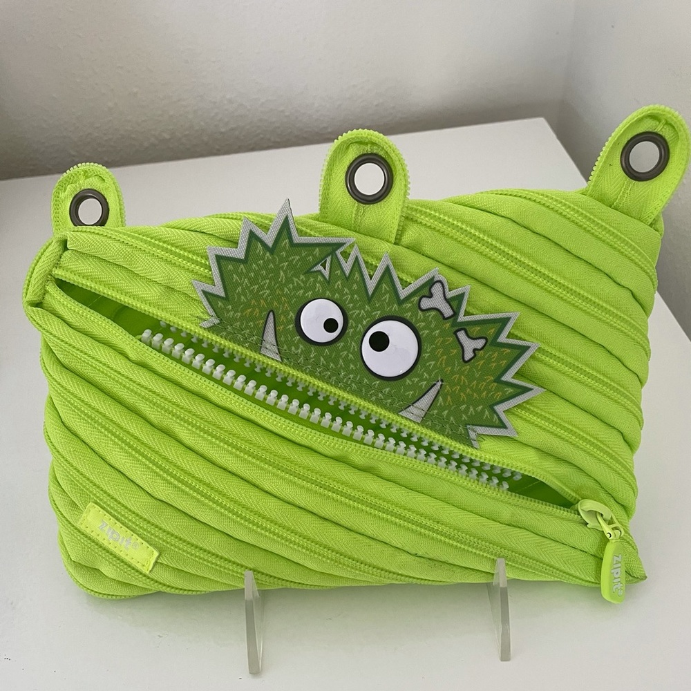 Zipit Monster Lime Green Pencil Case Super Cute - Picture 2 of 6